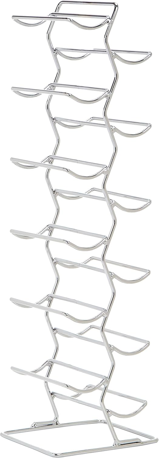 Amazon Basics Weinregal im modernen Stil für 12 Flaschen, 74 cm, Chrom